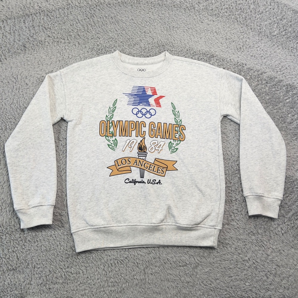 Abercrombie Los Angeles Olympic Games 1984 Sweatshirt Heritage Kids 11/12 Gray - Picture 2 of 9